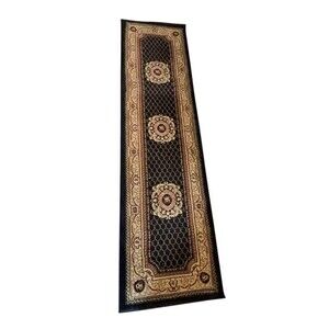Charisma Aubosson Navy Rug Runner Limited Edition 22.5" x 83" Home Accent Decor